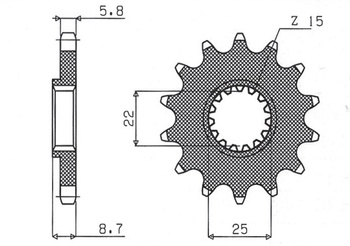 SUNSTAR ZĘBATKA PRZEDNIA 1248 13 KTM SX/EXC '91-'25 (JTF1901.13) (ŁAŃC. 520) (124813JT)