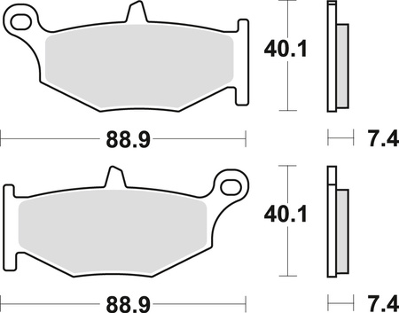 TRW ZF KLOCKI HAMULCOWE KH419 SINTER STREET SUZUKI GSR / GSXR 600 06-10, GSXR 750 06-10, DL 1000 14-, B-KING 1300 07-10, GSX 1300 HAYABUSA 08-17, TYŁ