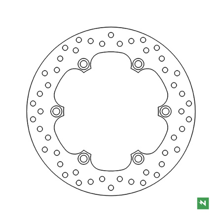 NEWFREN TARCZA HAMULCOWA TYŁ HONDA NSS 125/250/300 FORZA '08-'19; FJS 400/600 SILVER WINGS '01-'08; XLV 1000 VARADERO '03-'11; CBR 1100XX BLACKBIRD '97-'08; CB 1100SF X ELEVEN '00-'03; CB 1300F '03-'08 (256X144X5)