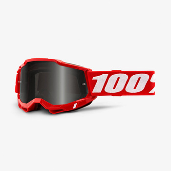 100 PROCENT GOGLE MODEL ACCURI 2 SAND RED - SMOKE LENS - KOLOR CZERWONY/BIAŁY SZYBKA PRZYCIEMNIANA