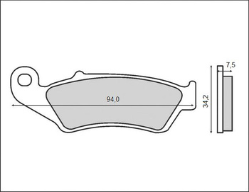 BRENTA KLOCKI HAMULCOWE KH185 (ORGANIC) CR/CRF/KX/KXF/RM/RMZ/YZ/YZF- PRZÓD