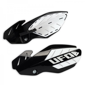 UFO OSŁONY RĄK (HANDBARY) FLAME YAMAHA YZF 250/450 '14-'17 KOLOR CZARNY/BIAŁY (Z MOCOWANIAMI) - PROMOCJA