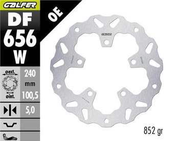 GALFER TARCZA HAMULCOWA TYŁ CF MOTO 450MT '24- (WAVE FIXED) (240X100,5X5MM)