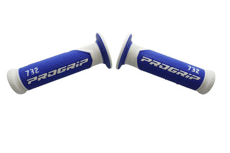 PROGRIP MANETKI PG732 ROAD (22+25MM, DŁ.125MM) KOLOR BIAŁY/NIEBIESKI (DWUSKŁADNIKOWE) (732-141)