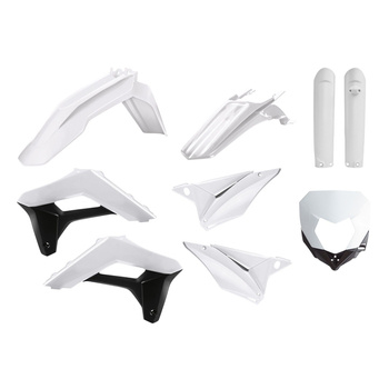POLISPORT KOMPLET PLASTIKÓW (FULL KIT) SHERCO SE-R/SEF-R '17-'23 W ZESTAWIE OSŁONA LAMPY (8679800001) I OSŁONY AMORTYZATORÓW (8398600002) KOLOR BIAŁY