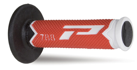 PROGRIP MANETKI PG788 OFF ROAD (22+25MM, DŁ.115MM) KOLOR BIAŁY/CZERWONY/CZARNY (TRÓJSKŁADNIKOWE)(788-216)