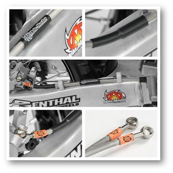 MOTO-MASTER PROMOCJA PRZEWÓD HAMULCOWY W STALOWYM OPLOCIE TYŁ FANTIC XE/XEF, YAMAHA YZ/YZF/WR/WRF 250\450 '08-'19 (PATRZ OPIS TOWARU)