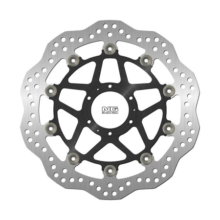 NG TARCZA HAMULCOWA PRZÓD HONDA CB 400 '89-'91, CB 400 FOUR '97-'00, CB 600 HORNET 98-'99, CB 400 SUPER BOLDOR '05-'14, CB 400 SUPER FOUR '02-'13 (296X62X5MM) (6X6,25MM) WAVE PŁYWAJĄCA (ŚRODEK ALUMINIOWY)