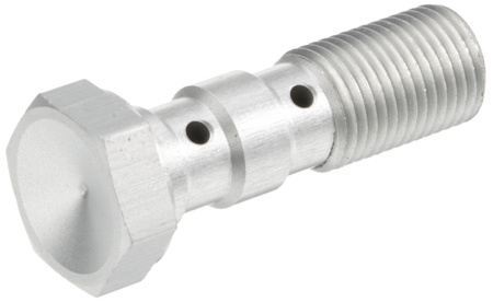 TRW ZF ŚRUBA HYDRAULICZNA DO PRZEWODÓW HAMULCOWYCH M10X1,00 PODWÓJNA KOLOR SREBRNY (PROMOCJA)