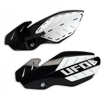 UFO OSŁONY RĄK (HANDBARY) FLAME YAMAHA YZ 125/250 '14-'17 KOLOR CZARNY/BIAŁY (Z MOCOWANIAMI) - PROMOCJA