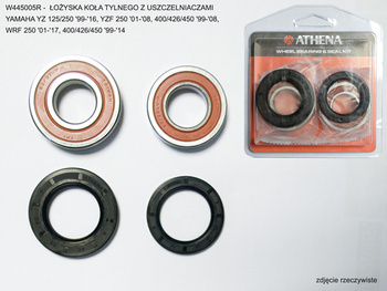 ATHENA ŁOŻYSKA KOŁA TYLNEGO Z USZCZELNIACZAMI YAMAHA YZ 125/250 '99-'16, YZF 250 '01-'08, 400/426/450 '99-'08, WRF 250 '01-'17, 400/426/450 '99-'14