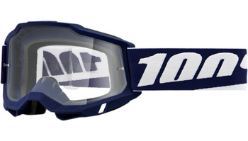 100 PROCENT GOGLE MODEL ACCURI 2 MIFFLIN - CLEAR LENS - KOLOR GRANATOWY/BIAŁY SZYBKA PRZEŹROCZYSTA