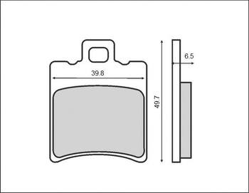 BRENTA KLOCKI HAMULCOWE KH193 (ORGANIC) SKUTERY PRZÓD+TYŁ (FT 3010)