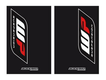 BLACKBIRD KOMPLET NAKLEJEK (OKLEIN) NA TELESKOPY WHITE POWER CZARNA 2 SZT.