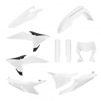 POLISPORT KOMPLET PLASTIKÓW (FULL KIT) KTM EXC/EXC-F/XC-W/XC-WF TBI '26 W ZESTAWIE OSŁONA LAMPY ORAZ OSŁONY AMORTYZATORÓW KOLOR BIAŁY