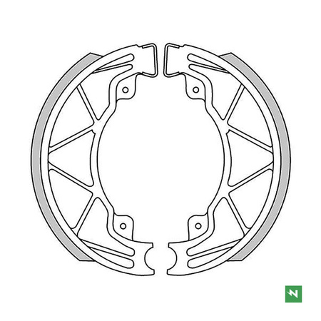 NEWFREN SZCZĘKI HAMULCOWE APRILIA SCARABEO 50/100 04-12 , SR 125/150 99, DERBI BOULEVARD, PIAGGIO FLY 50/125, LIBERTY 50/125 (140X25MM)
