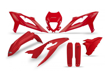 UFO KOMPLET PLASTIKÓW (FULL KIT) Z OSŁONAMI TELESKOPÓW (AMORTYZATORÓW) BETA RR 125 / 250 / 300 / 350 / 400 / 450 '23-'24 KOLOR CZERWONY