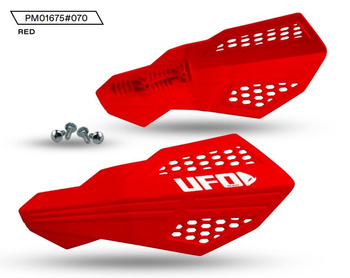 UFO 2025/12 OSŁONY RĄK (HANDBARY) HORUS KOLOR CZERWONY (LISTKI - POTRZEBNE MOCOWANIE PM01669, PM01665, PM01666 LUB PM01667)