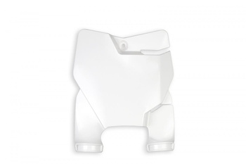 UFO TABLICA NA NUMER STARTOWY GAS GAS MC 65 '21 KOLOR BIAŁY (STADIUM Z OSŁONAMI AMORTYZATORÓW)