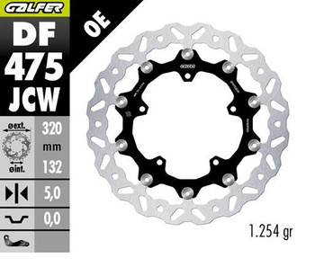 GALFER TARCZA HAMULCOWA PRZÓD YAMAHA MT-10 '17-; YZF -R6 '17-'23; YZF-R9 '25; FZ 1 '06'; YZF-R1 '04-'23; V MAX 1700 '09- (WAVE FLOATING) (320X132X5MM)