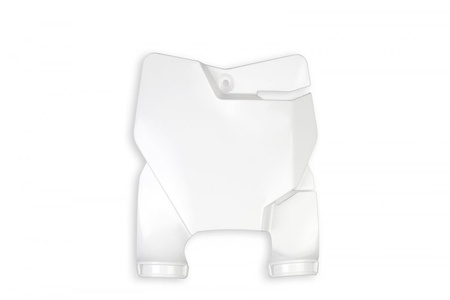 UFO TABLICA NA NUMER STARTOWY GAS GAS MC 65 '21 KOLOR BIAŁY (STADIUM Z OSŁONAMI AMORTYZATORÓW)