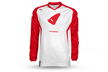UFO KOSZULKA BAMBERG JERSEY CROSS KOLOR BIAŁY/CZERWONY ROZMIAR S - KOLEKCJA 2024