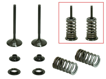 PSYCHIC 2024/03 ZAWORY WYDECHOWE (KOMPLET ZAWORÓW ZE SPRĘŻYNAMI I PODKŁADKAMI) HONDA CRF 450 R '07-'12 STALOWY (35X5,45X84,6MM) (MX-09533E)