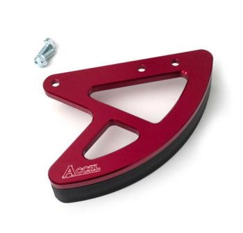 ACCEL OSŁONA TARCZY HAMULCOWEJ TYŁ HONDA CR 125/250 '02-07, CRF 250R '04-20, 250X '04-17, 450R '02-20, 450X '05-17, 450RX '17-19 (ALUMINIOWA) KOLOR CZERWONY
