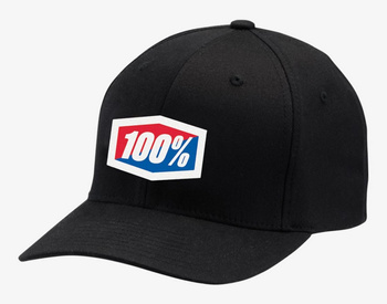 100 PROCENT X-FIT FLEXFIT HAT BLACK - CZAPKA Z DASZKIEM MODEL OFFICIAL X-FIT BLACK KOLOR CZARNY ROZMIAR L/XL
