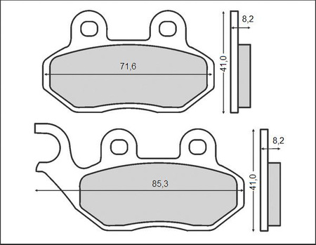 BRENTA KLOCKI HAMULCOWE KH264 (ORGANIC)