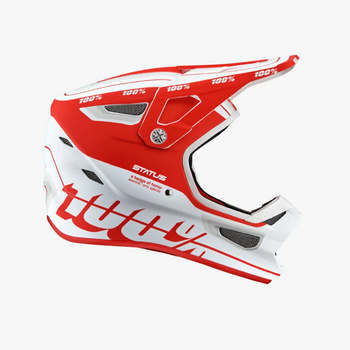 100 PROCENT MTB KASK ROWEROWY MODEL STATUS TOPENGA RED/WHITE KOLOR BIAŁY/CZERWONY ROZMIAR L (59-60CM)