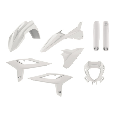 POLISPORT KOMPLET PLASTIKÓW (FULL KIT) BETA RR 2T/4T '20-'22 W ZESTAWIE OSŁONA LAMPY (8667300001) I OSŁONY AMORTYZATORÓW (8425700001) KOLOR BIAŁY OEM