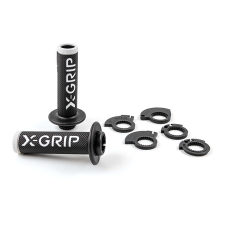 X-GRIP PROMOCJA MANETKI (GRIPY) BRAAAAP GRIPS LOCK-ON-GRIP (Z ADAPTERAMI ROLGAZU) WHITE OPEN END (Z OTWOREM) KOLOR BIAŁY