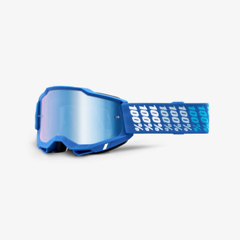100 PROCENT GOGLE MODEL ACCURI 2 YARGER - MIRROR BLUE LENS - KOLOR NIEBIESKI/BIAŁY SZYBKA NIEBIESKIE LUSTRO