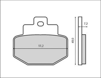 BRENTA KLOCKI HAMULCOWE KH321 (ORGANIC) GILERA.PIAGGIO/VESPA, TYŁ