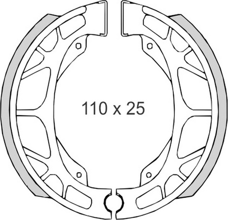 BRENTA SZCZĘKI HAMULCOWE DAELIM / HONDA / KYMCO / PEUGEOT / SYM (110x25mm) (FT 01200)