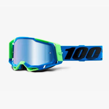 WYPRZEDAŻ 100 PROCENT GOGLE MODEL RACECRAFT 2 FREMONT - MIRROR BLUE LENS - KOLOR NIEBIESKI/ZIELONY SZYBKA NIEBIESKIE LUSTRO