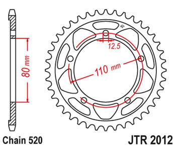 JT ZĘBATKA TYLNA 4350 42 TRIUMPH 865 AMERICA/AMERICA LT/SPEEDMASTER '14-17' (435042JT) (ŁAŃC520)