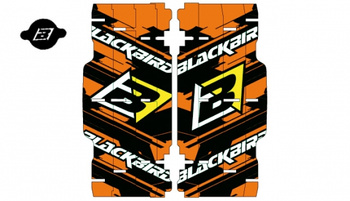 BLACKBIRD WYPRZEDAŻ NAKLEJKI NA OSŁONĘ CHŁODNICY RAD LOUVER DECALS SX/SXF '07-'10 KOLOR POMARAŃCZOWY/CZARNY