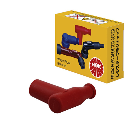 NGK FAJKA NA ŚWIECE GUMOWA KĄTOWA (90) Z NAKRĘTKĄ KOLOR CZERWONY(8955) (TB05EM-R)