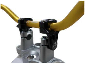 ACCEL MOCOWANIE/PODWYŻKI KIEROWNICY (DÓŁ-28 MM, GÓRA-28 MM) WYS. 50MM KOLOR CZARNY