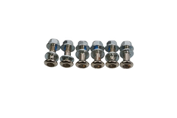 ACCEL KOMPLET ŚRUB ZĘBATKI TYLNEJ Z NAKRĘTKAMI (6 SZT.) M8 X 1,25 X 27MM