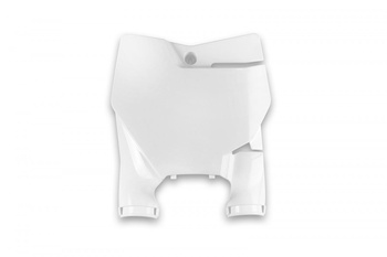 UFO TABLICA NA NUMER STARTOWY GAS GAS MC 85 '21 KOLOR BIAŁY (STADIUM Z OSŁONAMI AMORTYZATORÓW)