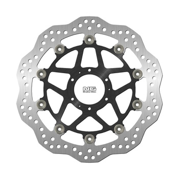 NG TARCZA HAMULCOWA PRZÓD HONDA CB 400 '89-'91, CB 400 FOUR '97-'00, CB 600 HORNET 98-'99, CB 400 SUPER BOLDOR '05-'14, CB 400 SUPER FOUR '02-'13 (296X62X5MM) (6X6,25MM) WAVE PŁYWAJĄCA (ŚRODEK ALUMINIOWY)