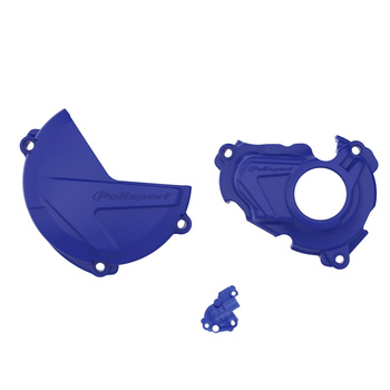 POLISPORT WYPRZEDAŻ ZESTAW OSŁONA POKRYWY (DEKLA) ALTERNATORA ORAZ OSŁONA POKRYWY SPRZĘGŁA I OSŁONY POMPY WODY YAMAHA YZ 250F '19-'23 (8471000003+8471200003+8484500002) KOLOR NIEBIESKI