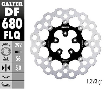GALFER TARCZA HAMULCOWA PRZÓD HARLEY-DAVIDSON (292X56X5) PŁYWAJACA CUBIQ