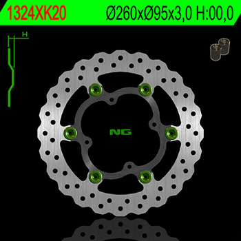 NG TARCZA HAMULCOWA PRZÓD Z ADAPTEREM OVERSIZE KTM SX 85 '11-'13 (PŁYWAJĄCA) (260X95X3)