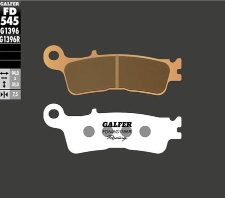 GALFER KLOCKI HAMULCOWE KH755 SPIEK METALICZNY (ZŁOTE) RACING PRZÓD FANTIC XX 125; XEF/XXF 250/450; XEX 250 '22-; YAMAHA YZ 250 '22-; WR/YZ 250F/450F '21-; YZ 450FX '21-