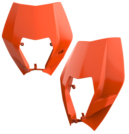 POLISPORT OSŁONA LAMPY PRZÓD KTM EXC / EXC-F / XC-W / XCF-W `08-13 KOLOR POMARAŃCZOWY (WZÓR OEM)