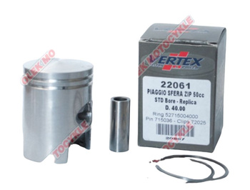 VERTEX TŁOK PIAGGIO,SFERA,ZIP,QUARZ,FREE 42,00 MM (+2,00) ( PIERŚCIENIE 52715004200 X 2 SZT. )